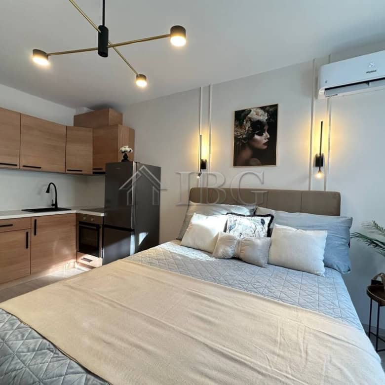 Cozy studio apartment in Panorama Bay 2, Sveti Vlas, with modern furnishings and scenic views.