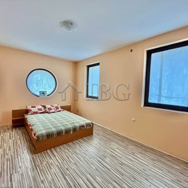 Spacious bedroom in a detached house with pool, located in Goritsa Village, offering comfort and no.