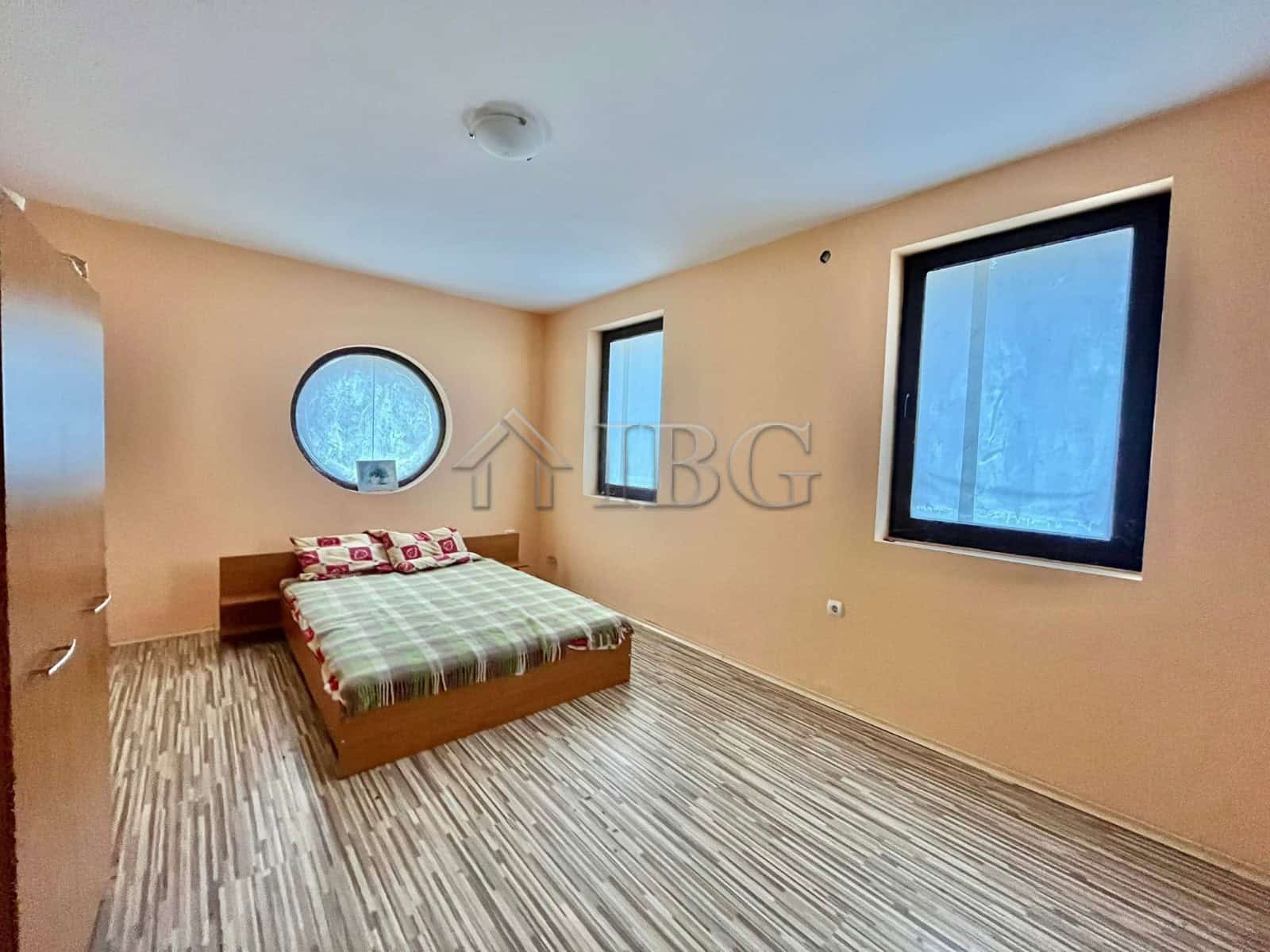 Spacious bedroom in a detached house with pool, located in Goritsa Village, offering comfort and no.