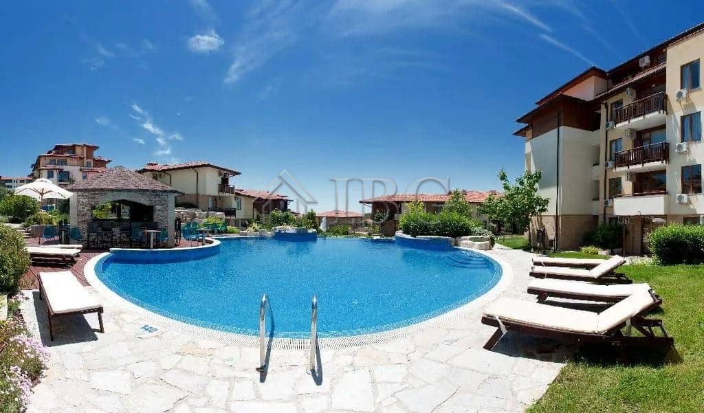 Apartment with scenic park view and swimming pool in Sveti Vlas, Bulgaria.