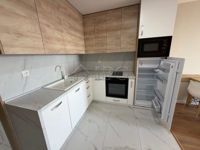 Modern kitchen in a luxury apartment with panoramic sea views in Sarafovo.
