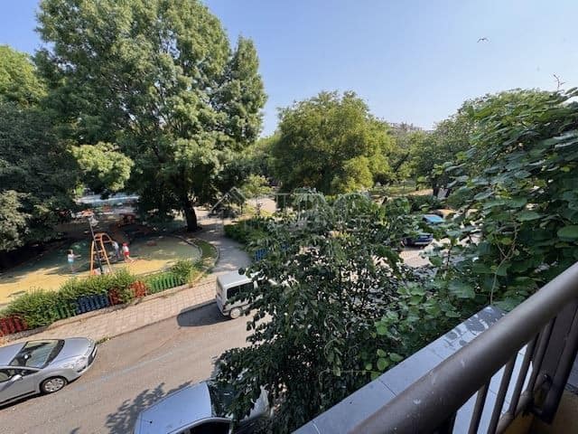 Bright apartment with balcony overlooking lush greenery in Vazrazhdane district, Burgas. Perfect for.