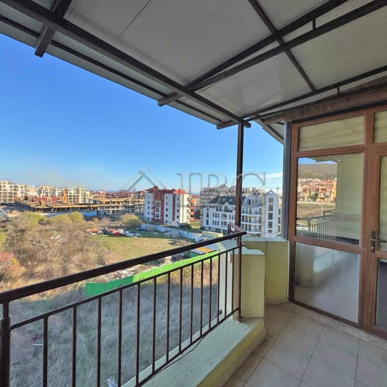 Bright balcony view of Sveti Vlas with cityscape and greenery. Perfect for relaxing and enjoying out.