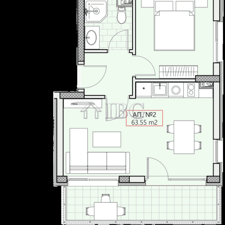 Bright apartment with 1 bedroom for sale in FairView Vlas, Sveti Vlas. Modern living space with balc.