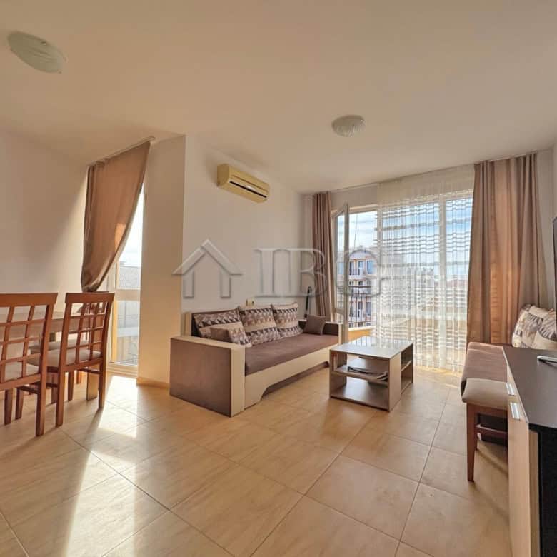 Spacious one-bedroom apartment with modern furnishings in Aqua Dreams, Sveti Vlas, offering stunning.