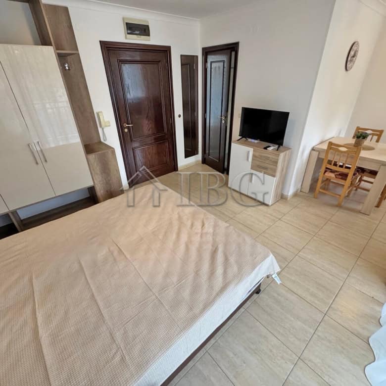 Modern studio apartment next to the beach and marina in Sveti Vlas, Bulgaria.