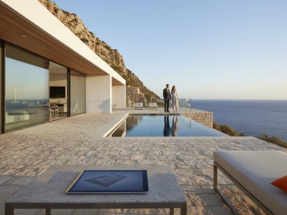 Luxury villa with ocean view and infinity pool for sale.