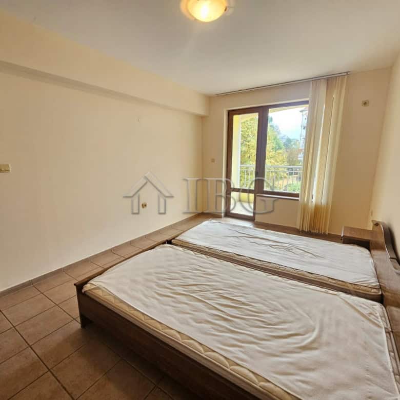 Spacious two-bedroom apartment featuring two bathrooms and a scenic pool view in Sunny Beach.
