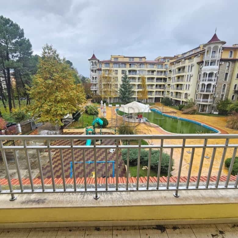 Apartment with 2 bedrooms, 2 bathrooms, and scenic pool view in Sunny Beach.