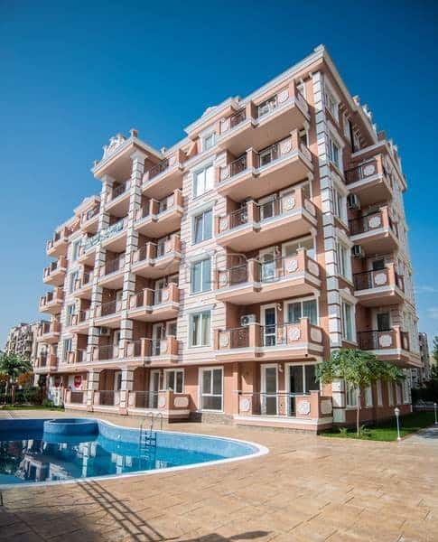 Apartment with pool view in Sunny Beach, Bulgaria.