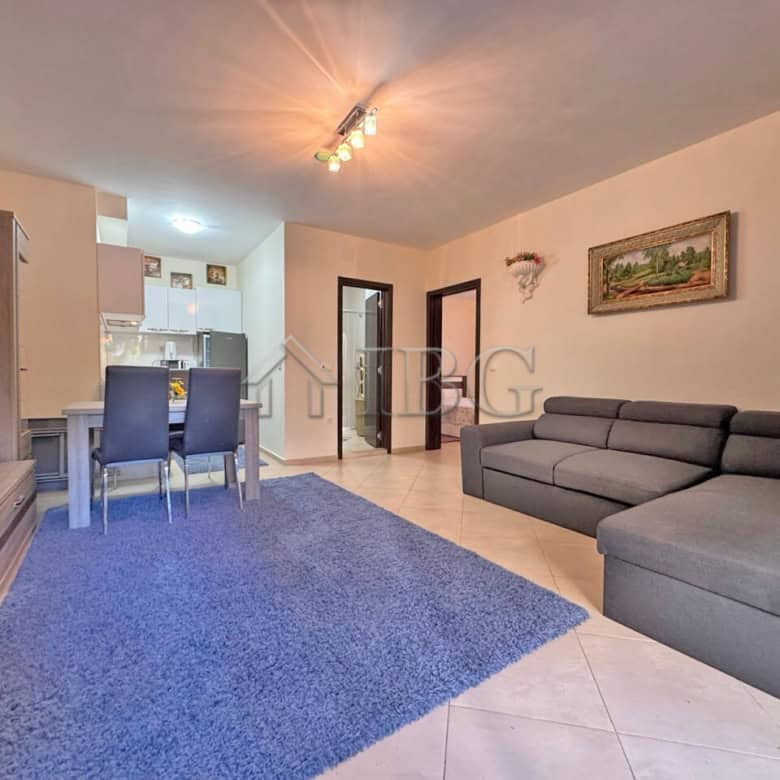Interior view of a 1-bedroom apartment at Cascadas Family Resort, Sunny Beach.