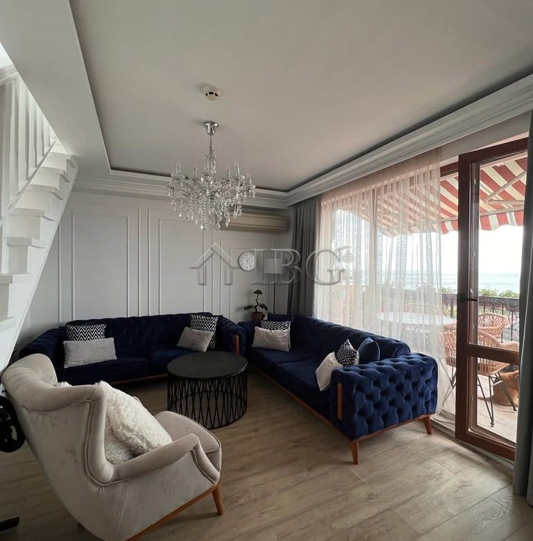 Bright living space with panoramic sea views and stylish furniture in Centaur Complex, Sveti Vlas.