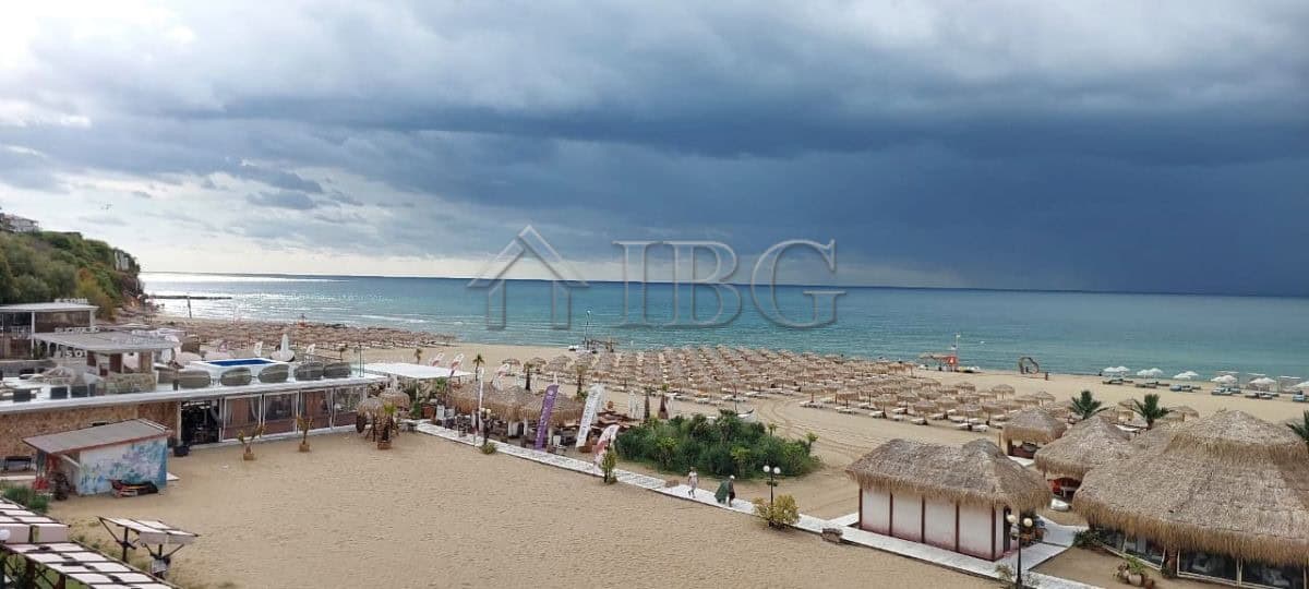 Stunning sea and marina view from a modern beachfront apartment in Sveti Vlas. Perfect for seaside l.
