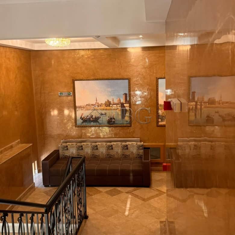 Interior view of a stylish apartment with artwork and elegant decor in Sveti Vlas.