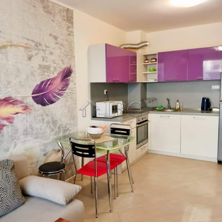 Bright furnished 1-bedroom apartment at Cascadas Family Resort, Sunny Beach, with modern kitchen and.