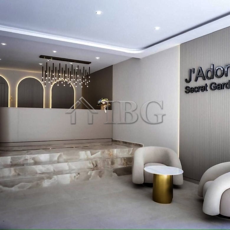 Bright, modern studio with balcony in a new complex at Sunny Beach, featuring stylish furnishings an.