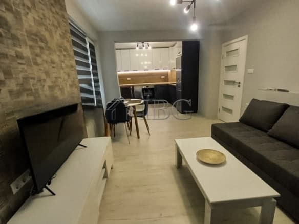 Furnished 1-bedroom apartment in Ruse city center, ideal for rent, featuring modern decor and a comf.