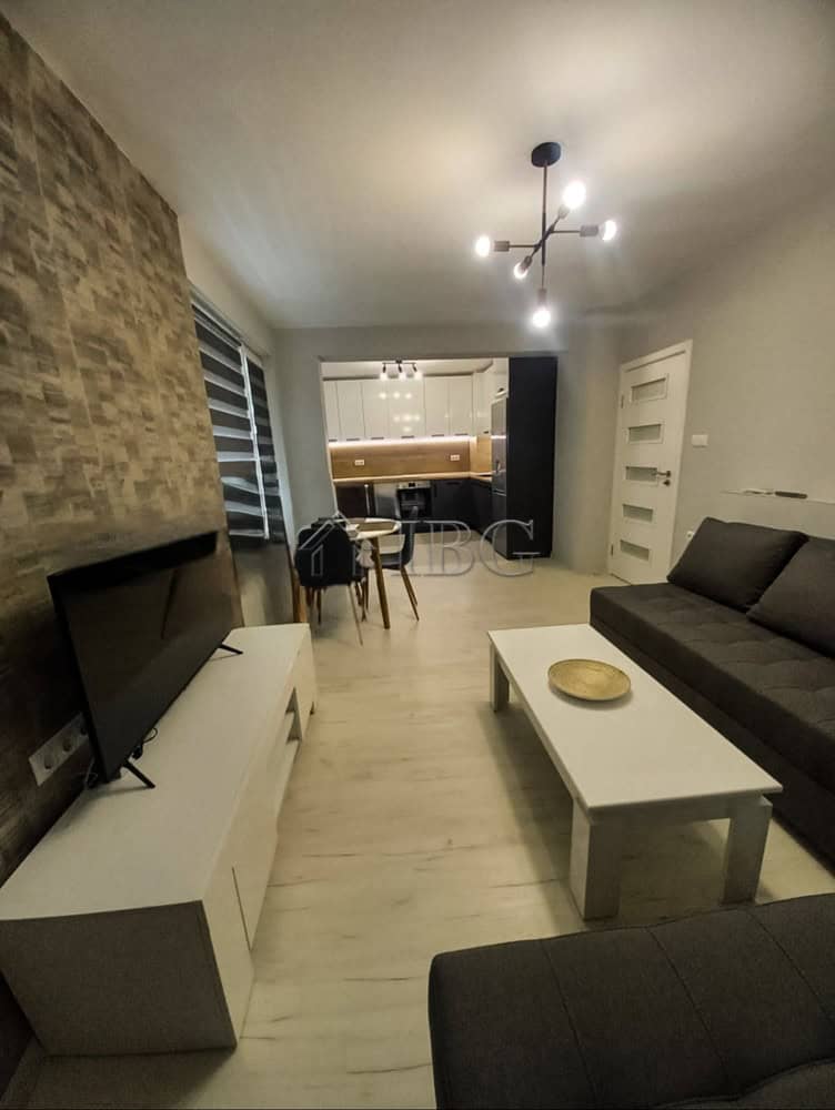 Furnished 1-bedroom apartment in Ruse city center, ideal for rent, featuring modern decor and a comf.