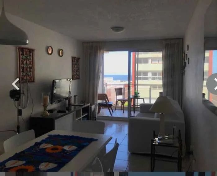 Bright living room with sea view balcony in Punta del Este.