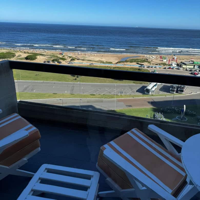 Sea view from a balcony in Punta del Este, Maldonado, Uruguay.