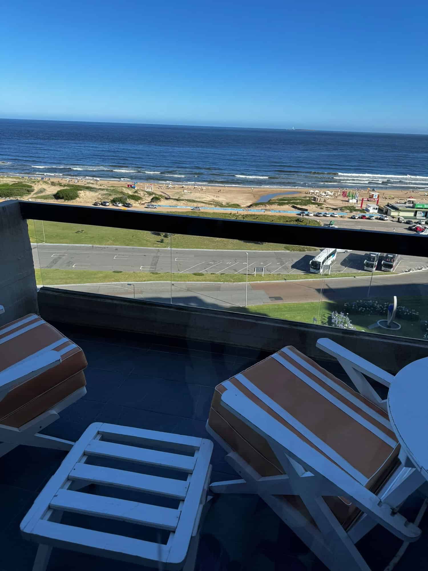 Sea view from a balcony in Punta del Este, Maldonado, Uruguay.