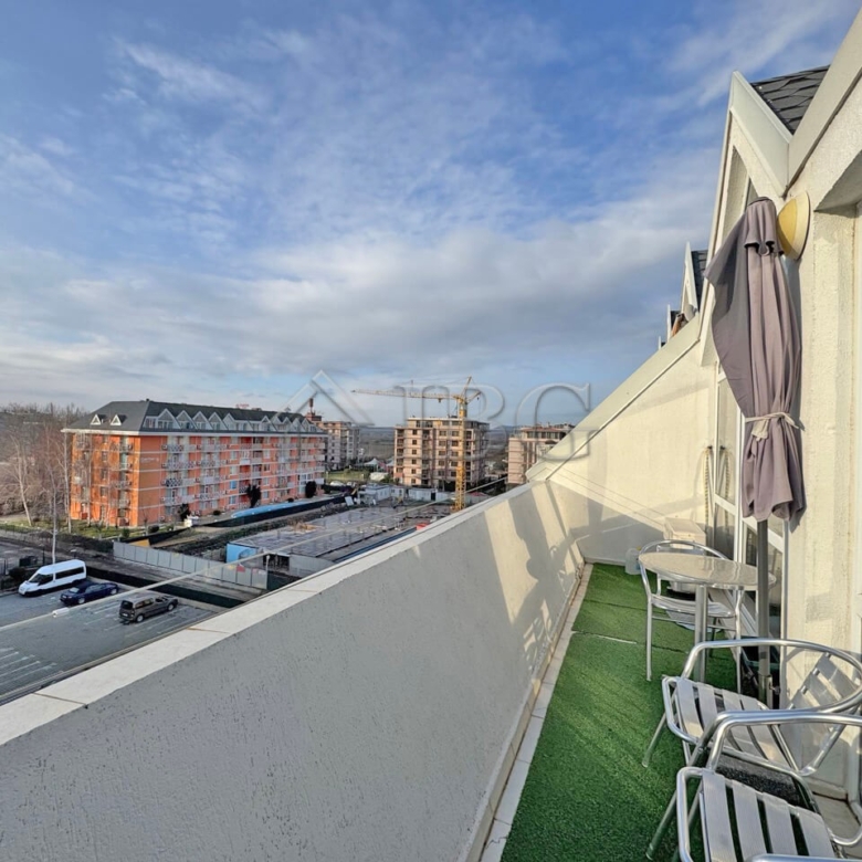 Balcony view from a two-bedroom duplex apartment in Gerber Residence 3, Sunny Beach.