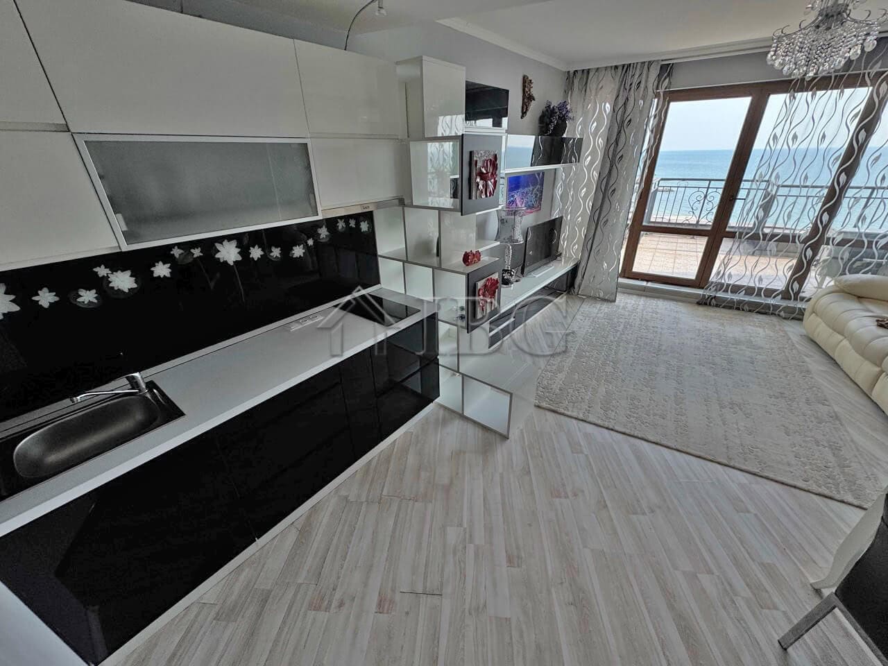 Modern beachfront 1-bedroom apartment with sea views at Grand Hotel Sveti Vlas. Perfect for relaxing.