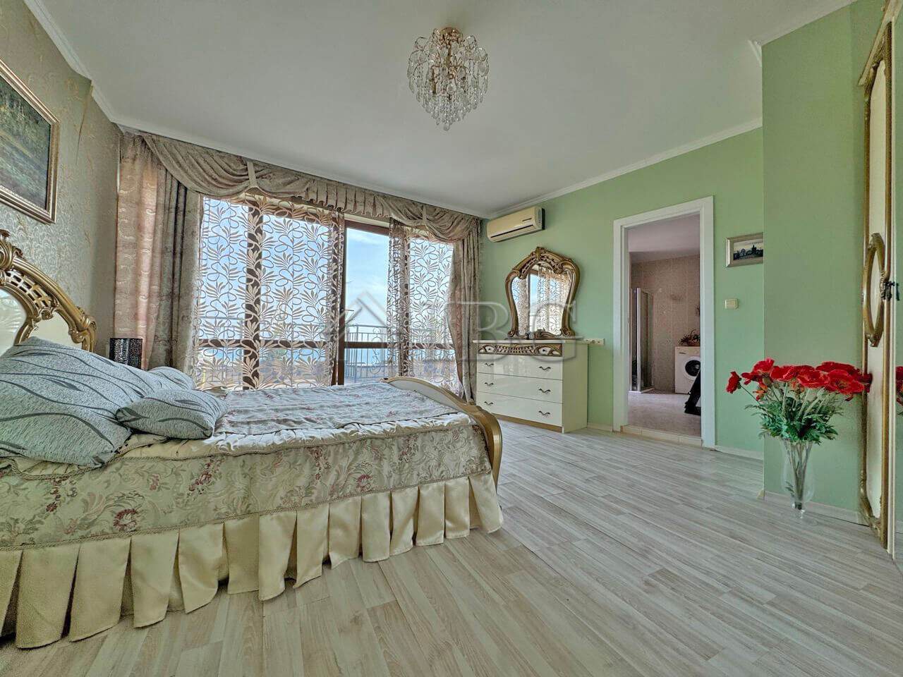 Beachfront 1-bedroom apartment with spacious living area and sea views at Grand Hotel Sveti Vlas.