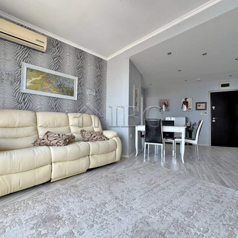 Modern beachfront 1-bedroom apartment with stylish living space at Grand Hotel Sveti Vlas.