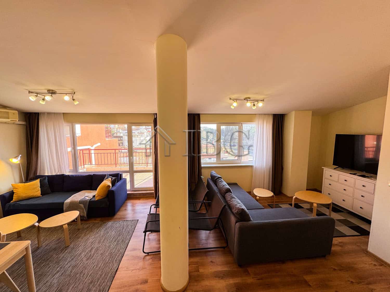 Modern apartment with two bedrooms, two bathrooms, and panoramic sea views in Green Fort, Sunny Beac.