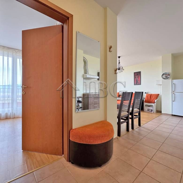 Cozy furnished 1-bedroom apartment with open-plan living area in Sunny Beach.