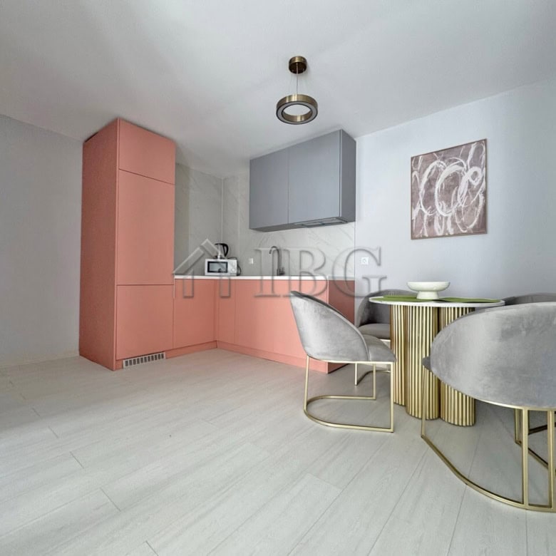 Bright interior of a 2-bedroom apartment in a new complex at Sunny Beach.