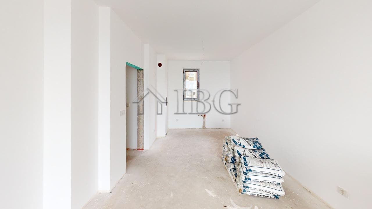 Interior view of a new 1-bedroom apartment with sea view in Villa Metara, Ravda.