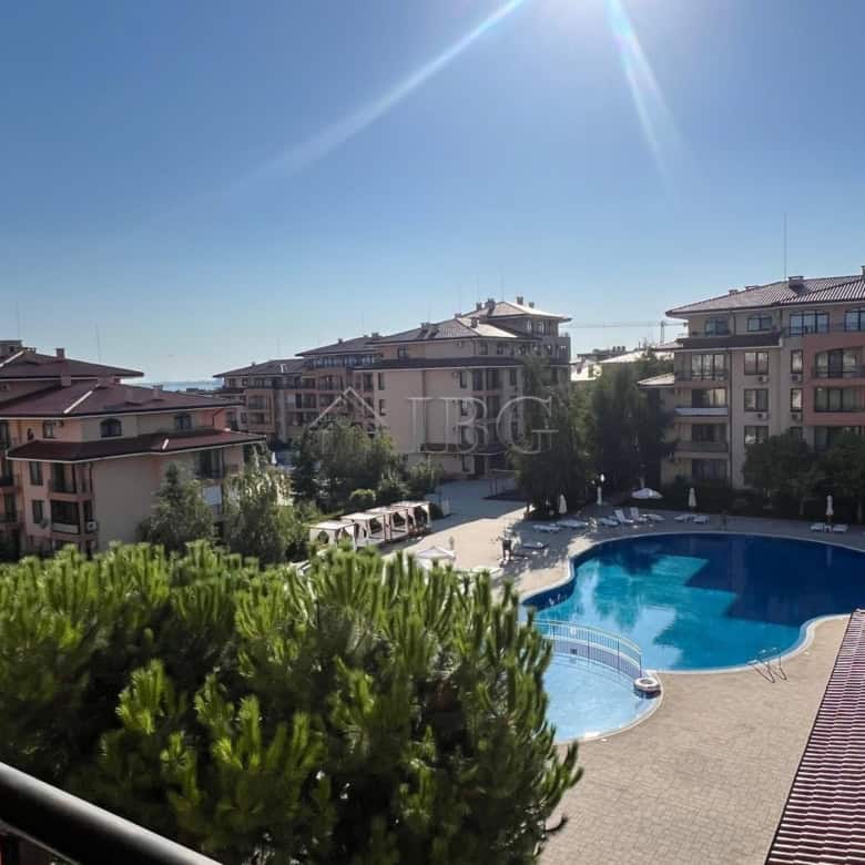Apartment with pool and partial sea view in Sveti Vlas, Bulgaria.