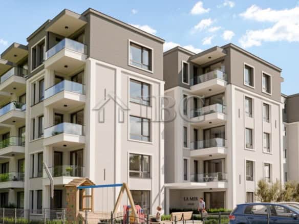 Modern apartment in La Mer House, Ravda, with installment payment options near the beach.