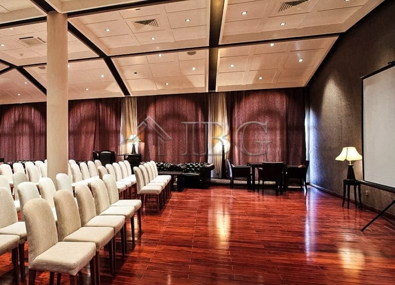 Bright interior of a conference room in Lighthouse Golf & Spa Resort near Balchik.