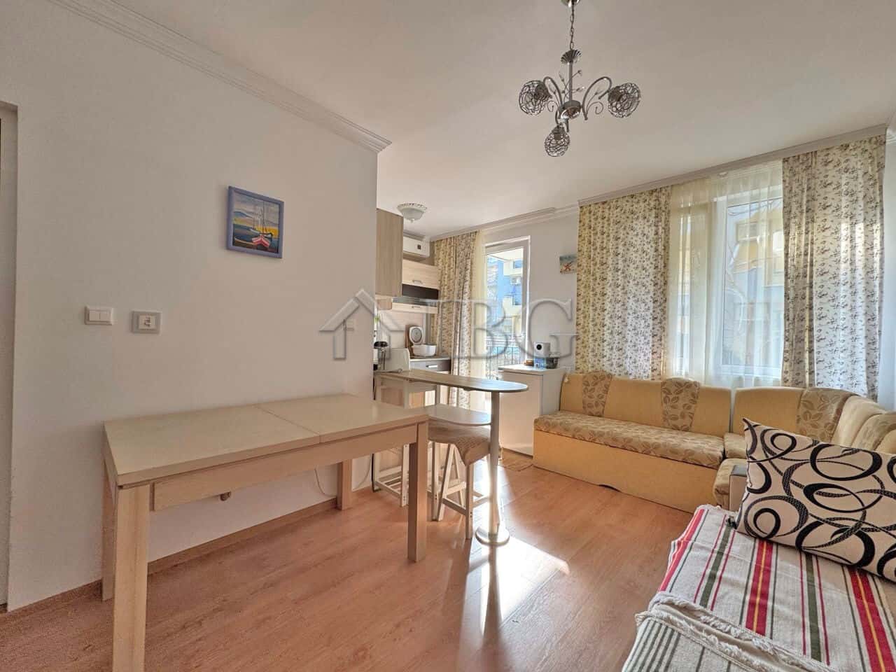 Bright studio apartment with balcony in Magnolia Residence 2, Sunny Beach.
