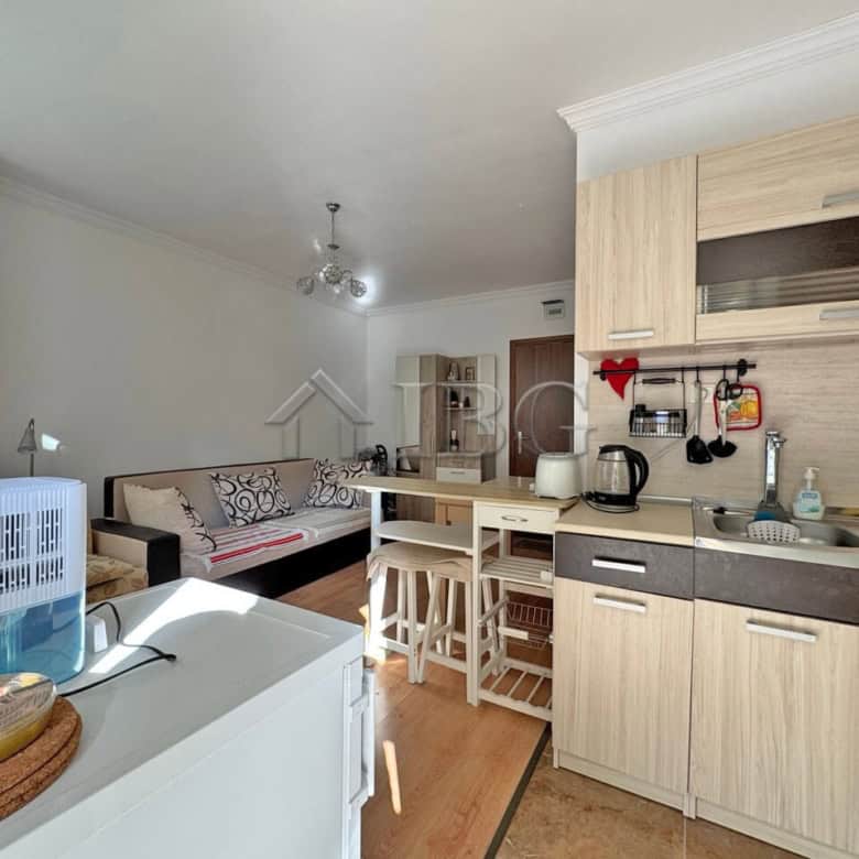 Modern studio apartment with balcony in Sunny Beach, perfect for holiday or investment.