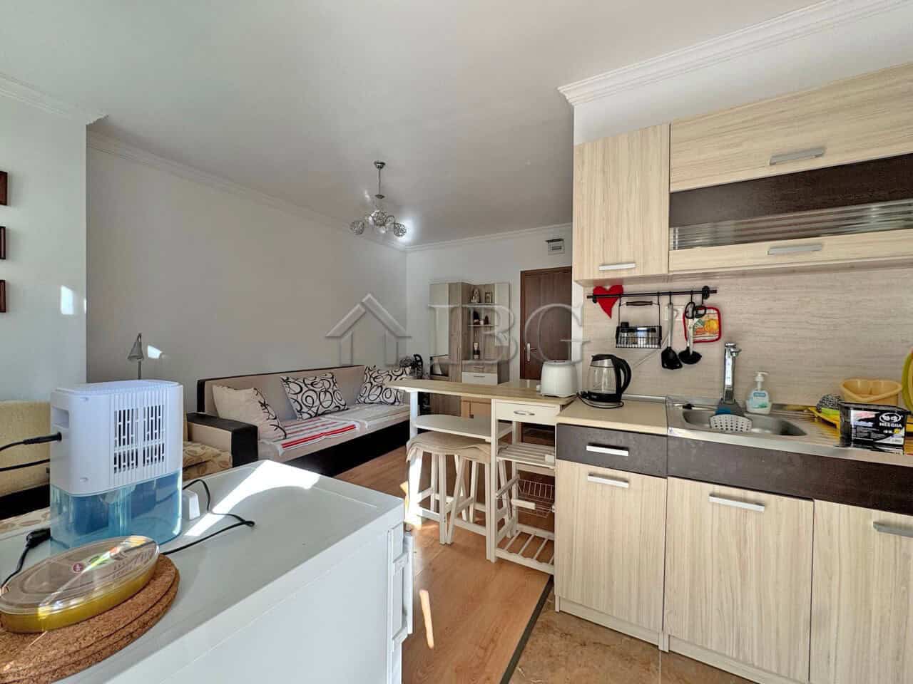 Modern studio apartment with balcony in Sunny Beach, perfect for holiday or investment.