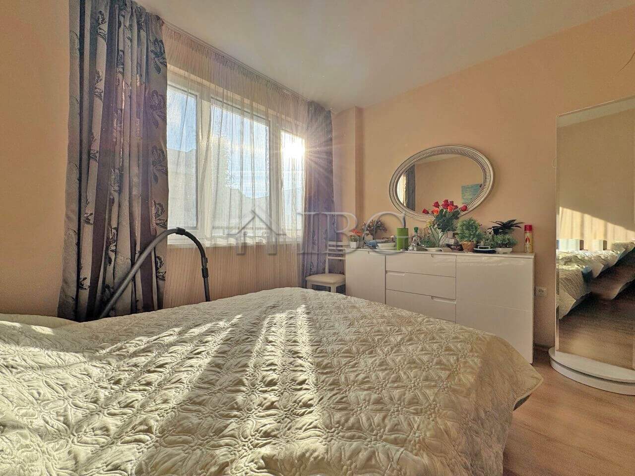 Apartment with 2 bedrooms, 2 bathrooms, and a scenic pool view in Sunny Beach. Modern interior and b.