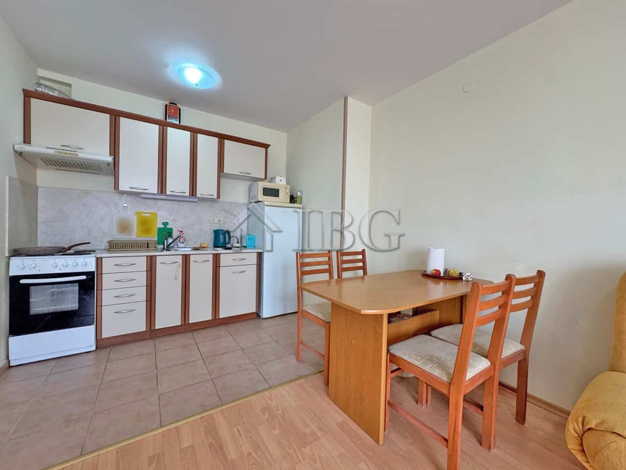 Affordable apartment with a functional kitchen and dining space in Nessebar Fort Club, Sunny Beach.
