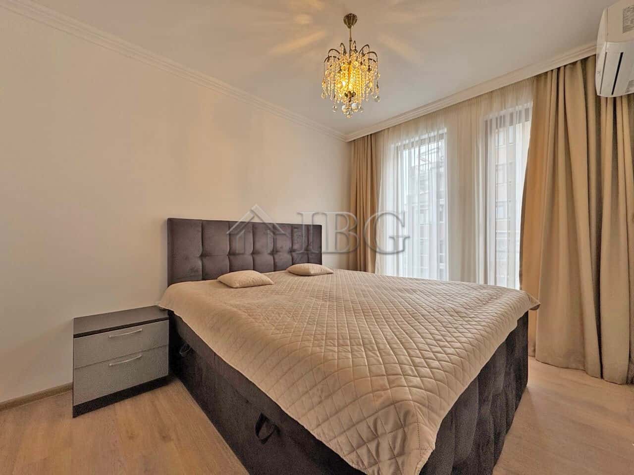 Spacious apartment with two bedrooms, two bathrooms, and a stunning pool view in Sveti Vlas. Located.