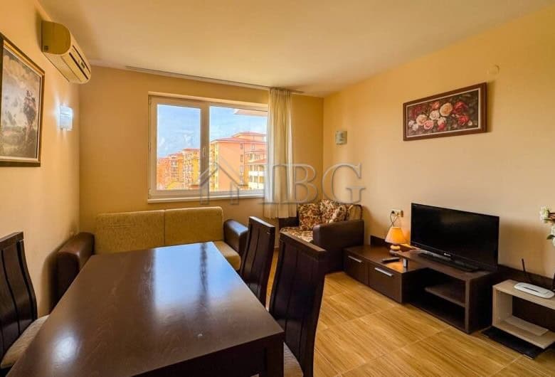 Interior view of a 1-bedroom apartment near the beach in Sveti Vlas, Bulgaria.