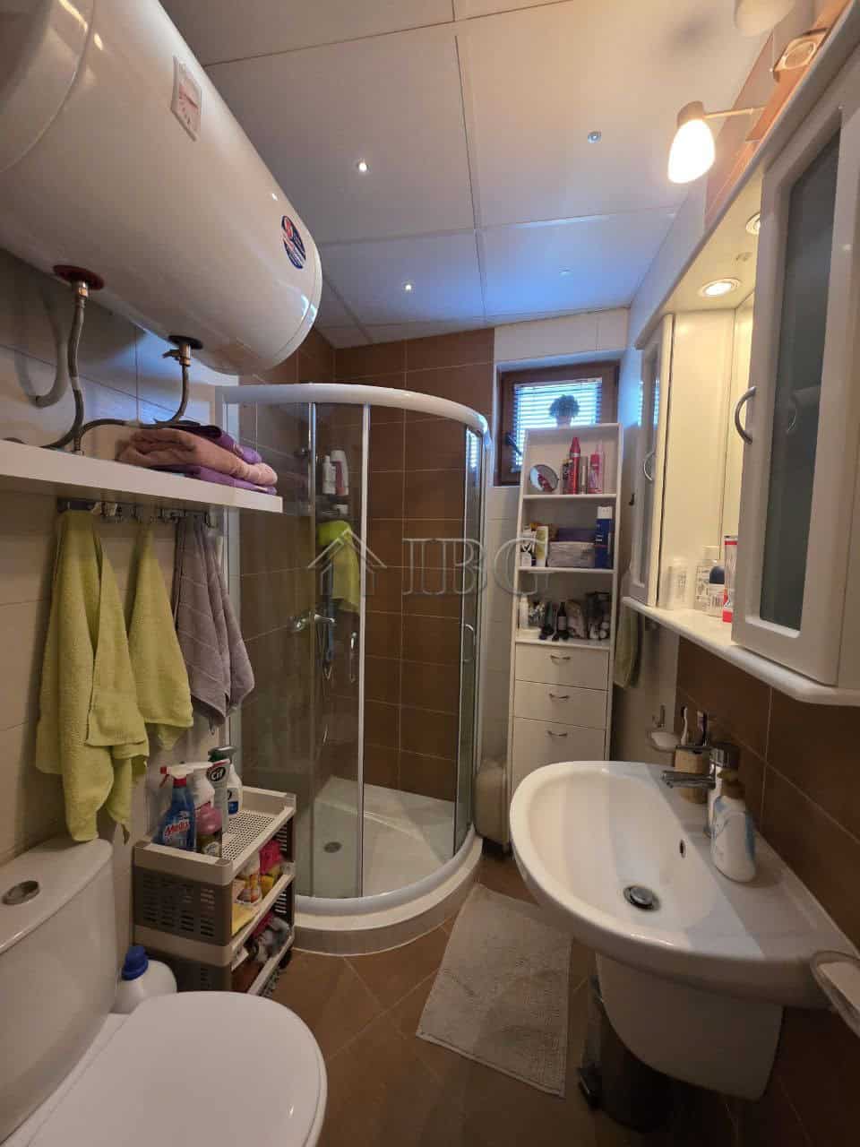 Bathroom with shower cabin in Ravda Sun & Sea Resort.