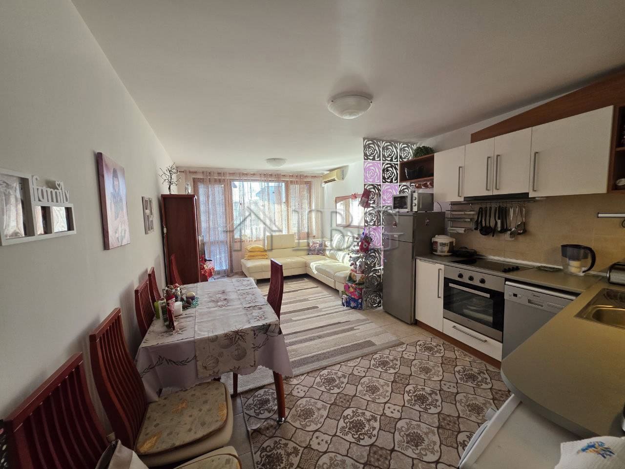 Interior view of a 2-bedroom apartment in Ravda Sun & Sea Resort, Bulgaria.