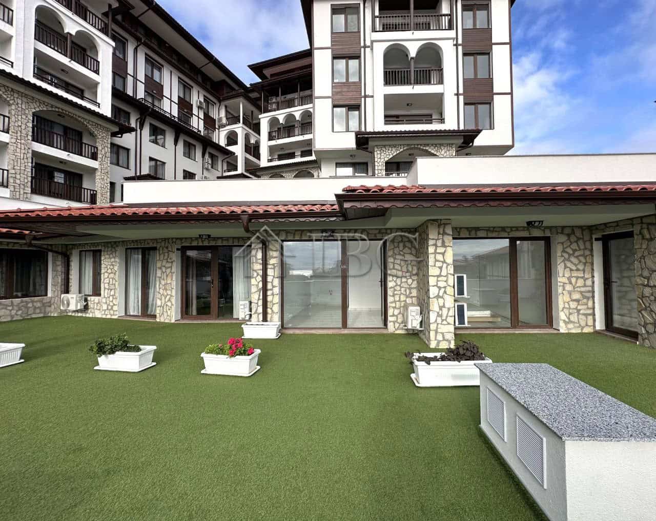 Modern sea view studio with patio in Sveti Vlas, Bulgaria.