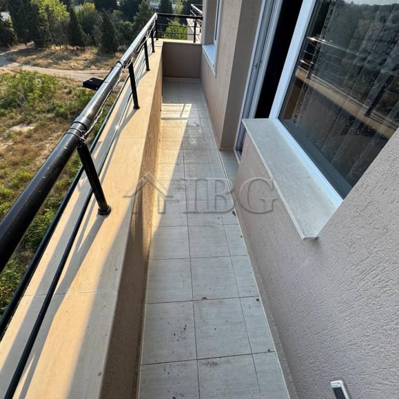 Balcony of a maisonette apartment in Sunny Beach with scenic views and outdoor space.