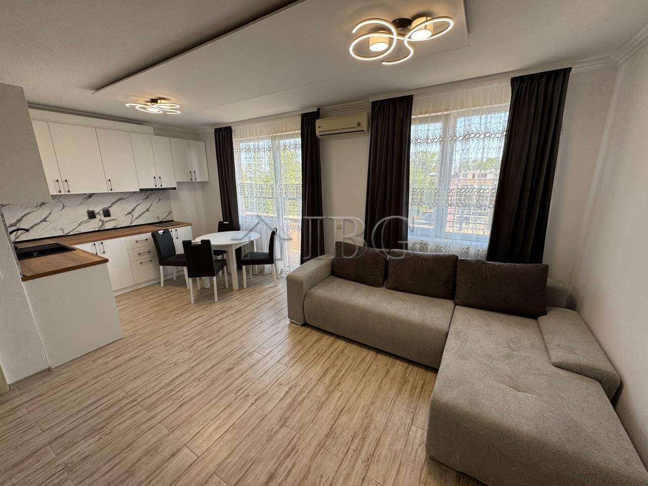 Maisonette apartment for sale in Sunny Beach with bright living room and contemporary design.