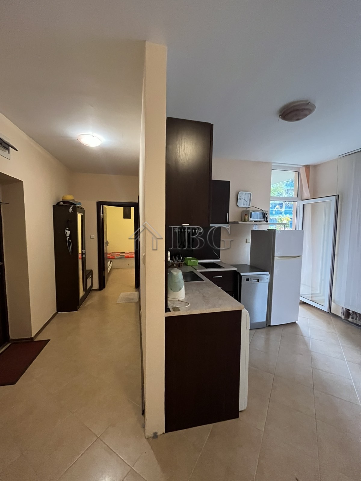 Bright interior of a 1-bedroom apartment in Balkan Breeze 2, Sunny Beach, Bulgaria.