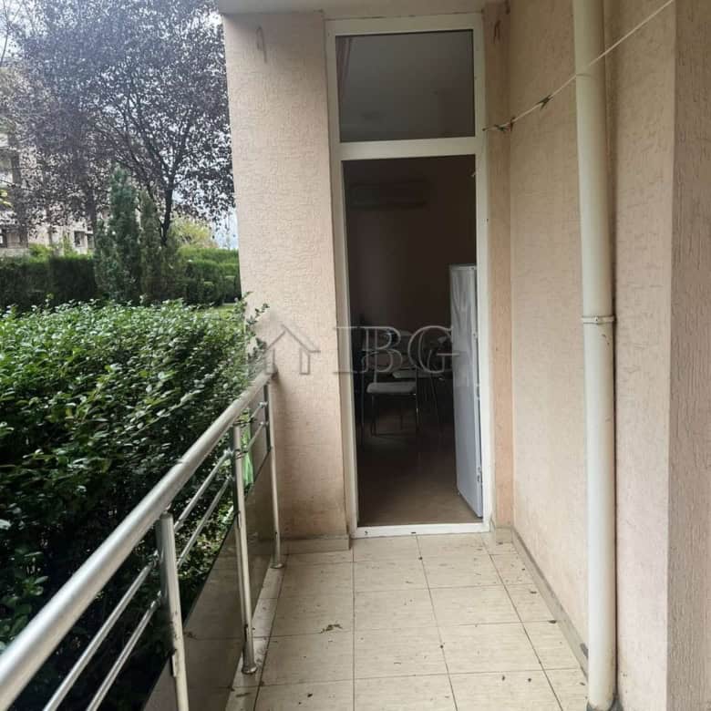 Balcony view of a 1-bedroom apartment in Balkan Breeze 2, Sunny Beach, showcasing outdoor space and.